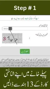 Ehsaas program CNIC check online step 1