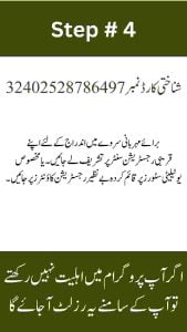 ehsaas program cnic check online step 4